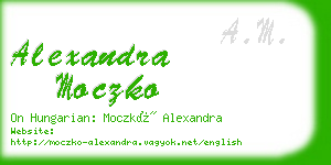 alexandra moczko business card